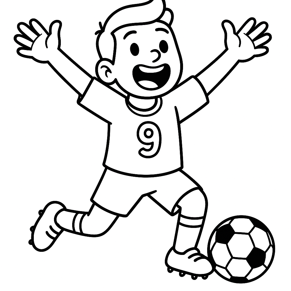 futbol para colorear 5 — dibujo para colorear