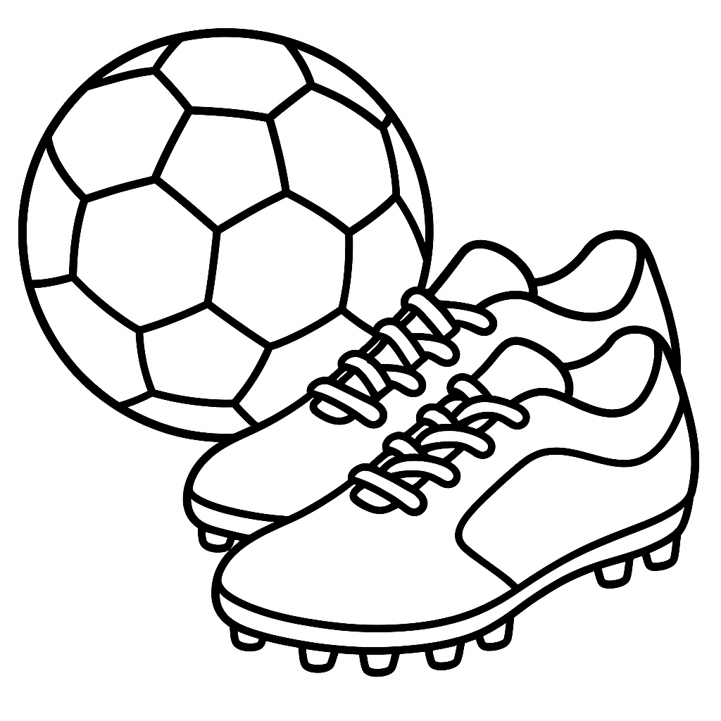 futbol para colorear 6 — dibujo para colorear
