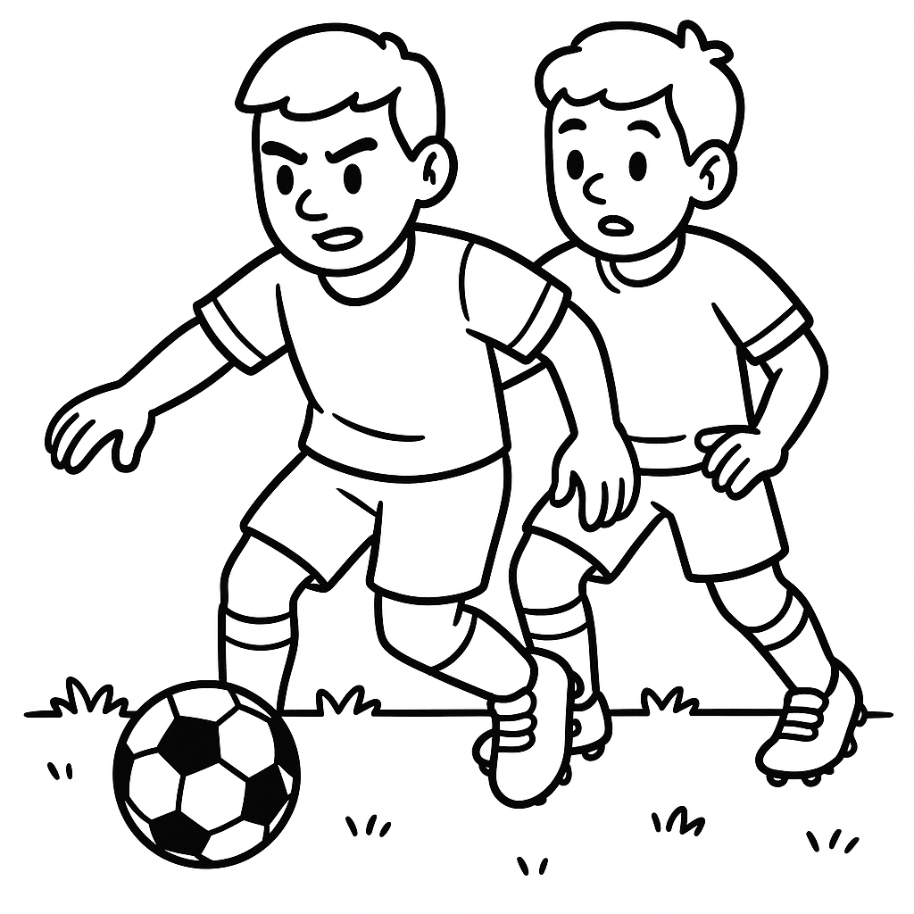 futbol para colorear 7 — dibujo para colorear