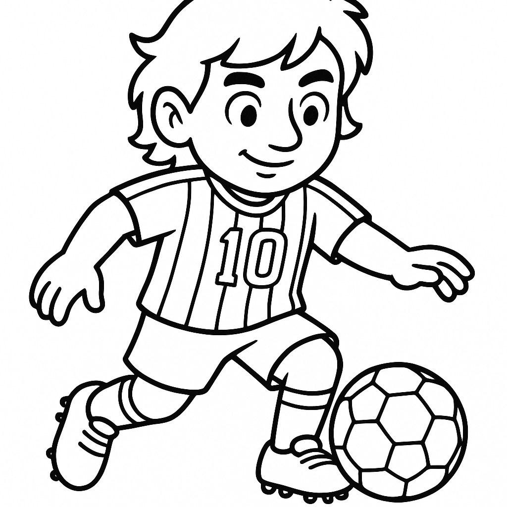 messi para colorear 1 — dibujo para colorear