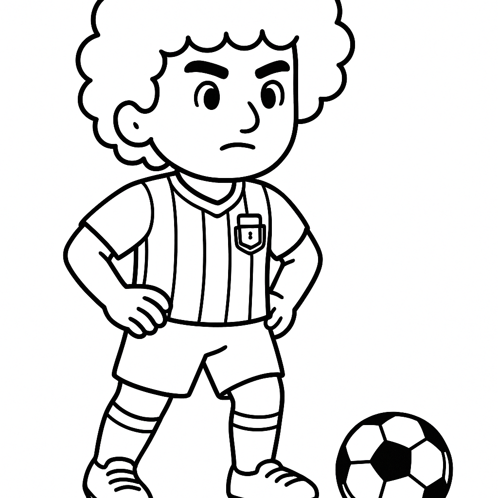 messi para colorear 4 — dibujo para colorear