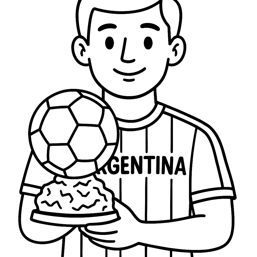 messi para colorear 6 — dibujo para colorear
